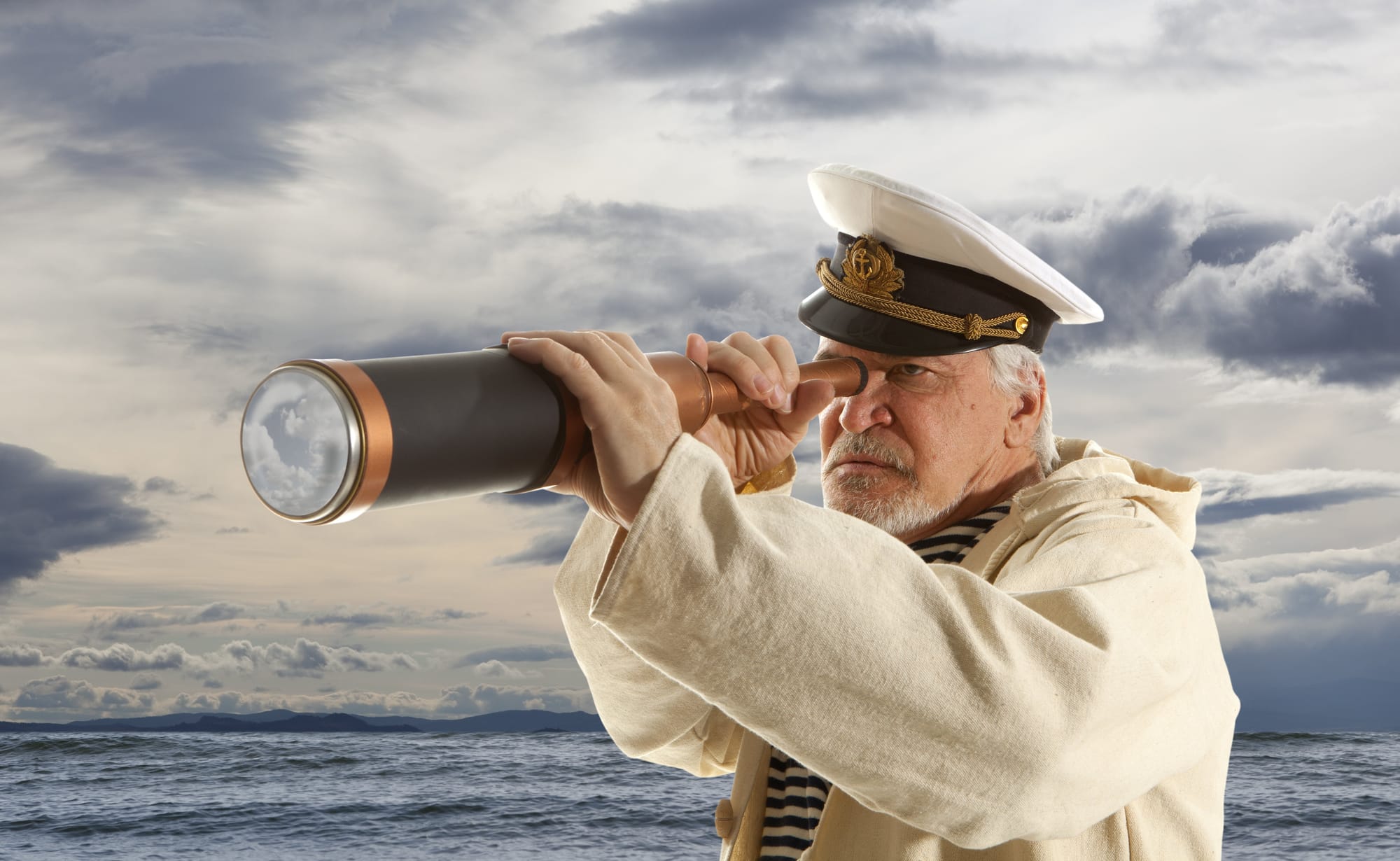 Man with telescope